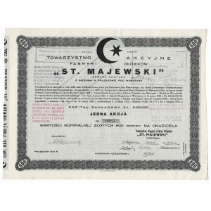 Towarzystwo Akcyjne Fabryk Ołówków ST. MAJEWSKI - 600 złotych 1931