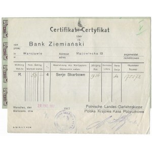 Obligacja 50 rubli 1914 z Certyfikatem Polskiej Krajowej Kasy Pożyczkowej