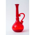Glass jug with ear - Cracow Institute of Glass - red - from 1 zl!