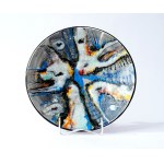 Enamel platter on three legs - Enamel Olkusz