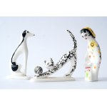 3 porcelain figurines from Ćmielów painting workshop - AS Ćmielów - in boxes - with certificates!