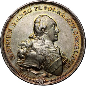 Ksawery, medal z 1767 roku, otwarcie szkoły artylerii w Dreźnie