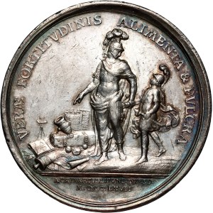 Ksawery, medal z 1767 roku, otwarcie szkoły artylerii w Dreźnie