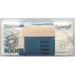 Zgrzewka bankowa 1000 złotych 1982, seria HT (1000 sztuk)