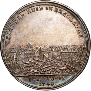 Śląsk, medal z 1749 roku, Wybuch prochowni we Wrocławiu, Kittel