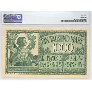 Banknoty niemieckich władz okupacyjnych, Darlehnskasse Ost, 1000 marek 4.04.1918, Kowno, seria A