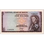 Malta, Elżbieta II, 5 funtów 1967 (ND 1968)