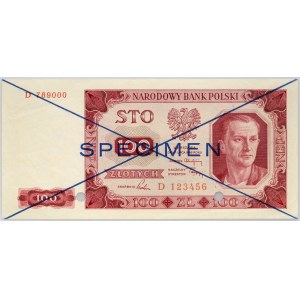 PRL, 100 złotych 01.07.1948, seria D, 1234567/789000, SPECIMEN