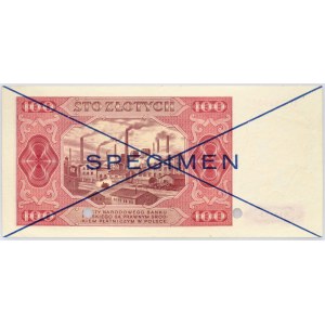 PRL, 100 złotych 01.07.1948, seria D, 1234567/789000, SPECIMEN