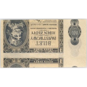 II RP, 1 złoty 1.10.1938, rozbiegówka