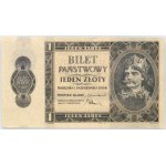 II RP, 1 złoty 1.10.1938, rozbiegówka