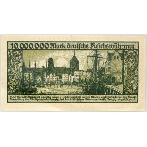 Wolne Miasto Gdańsk, 10000000 marek 31.08.1923, seria A