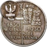 II RP, 5 złotych 1930, Warszawa, Sztandar, STEMPEL GŁĘBOKI