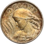 II RP, 2 złote 1925 z kropką, Londyn, Żniwiarka