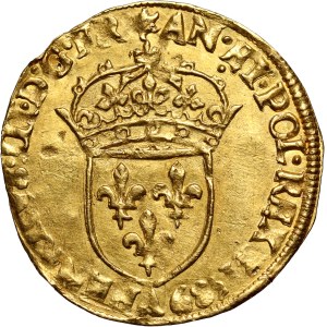 Henryk III Walezy, ecu d'or au soleil 1589 A, Paryż
