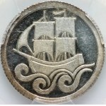 Wolne Miasto Gdańsk, 1/2 guldena 1927, Berlin, Koga, stempel lustrzany