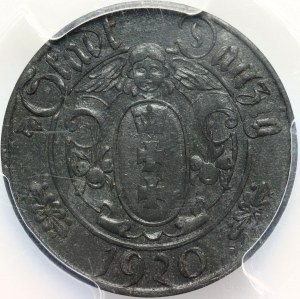 Wolne Miasto Gdańsk, 10 fenigów 1920, duże cyfry