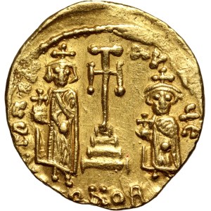 Byzantium, Constans II, Constantine IV, Heraclius, and Tiberius (641-668), Solidus, Constantinople