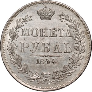 Zabór rosyjski, Mikołaj I, rubel 1844 MW, Warszawa