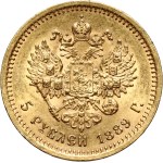 Russia, Alexander III, 5 Roubles 1889 (АГ), St. Petersburg