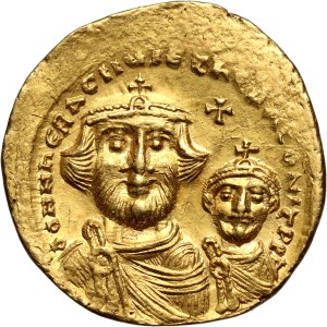 Byzantium, Heraclius and Heraclius Constantine 610-641, Solidus, Constantinople
