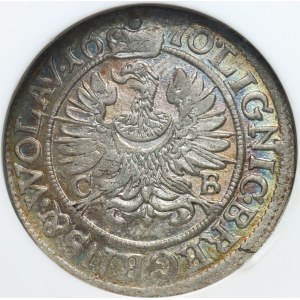 Śląsk, Księstwo Brzesko-Legnicko-Wołowskie, Chrystian Wołowski, 3 krajcary 1670 CB, Brzeg