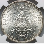 Niemcy, Schaumburg-Lippe, Jerzy II, 3 marki pośmiertne 1911 A, Berlin