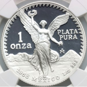 Mexico, 1 Onza 1988, Libertad, 1 Oz silver, PROOF