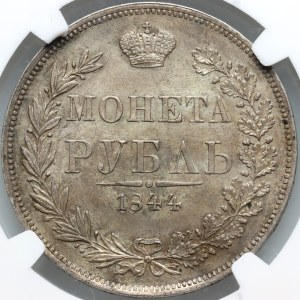Zabór rosyjski, Mikołaj I, rubel 1844 MW, Warszawa