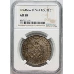 Zabór rosyjski, Mikołaj I, rubel 1844 MW, Warszawa
