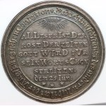 August II Mocny, Gdańsk, medal z 1730 roku (chronogram), 200-lecie Wyznania Augsburskiego