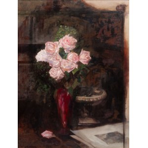 Boleslaw Czedekowski, Still life with roses, 1915.