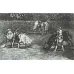 Francisco Goya, Picador na ramionach asystenta przebijający byka, z cyklu 