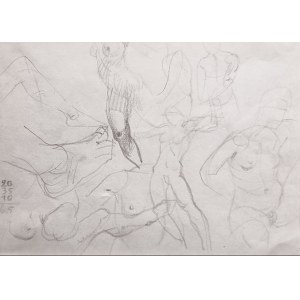 Franciszek Starowieyski, Study of the Nude - double-sided, 1980s/90s.