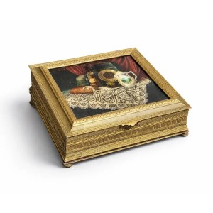 Cigar casket, Kummer Adolf Plated Products Factory, Warsaw, 1930s.