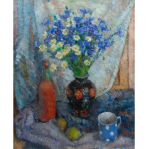 Jan Książek, Still life with flowers, 1947.