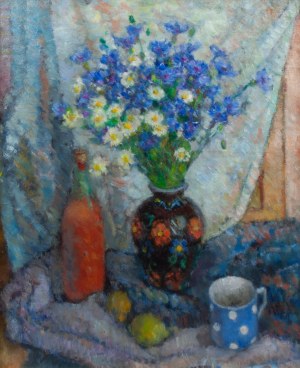 Jan Książek, Martwa natura z kwiatami, 1947 r.