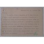 Rzeszów. Carte de visite de Franciszek Burza, entrepreneur en bâtiment à Rzeszów, 4, rue Dekerta.