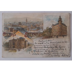 Bielsko-Biała. Grus from Bielitz (three views—lithograph)
