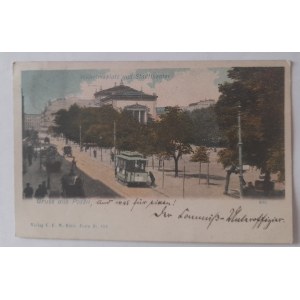 Poznań. Salutations de Poznań. La place Wilhelm et le théâtre municipal