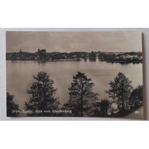 Iława. En allemand : Eylau. (Vue de la ville depuis le lac)