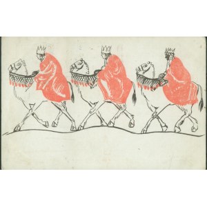 JASEŁKA - Illustrazione di Zofia Lubańska, [Zofia Stryjeńska], Serie IX, Edito dalla Commissione Nazionale per le Legioni, Cracovia, litografia a colori, 1916,