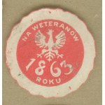 11 Fundraising stamp — For the veterans of 1863, red-and-white print,