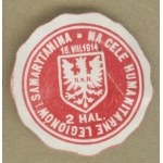 11 Fundraising stamp—For the humanitarian causes of the Legions and the Samaritan, August 18, 1914; red-and-white print,