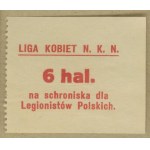 12 Fundraising stamp — For shelters for Polish Legionnaires, Women’s League of the National Committee of the National, red-and-white print,