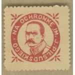 12 Fundraising stamp — For the J. Piłsudski Daycare Center, burgundy and white print,