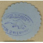 11 Fundraising stamp—Polish Gymnastics Society SOKÓŁ II in Lviv, blue-and-white seal,