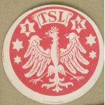 12 Fundraising badge - TSL, Eagle, 1K, red-and-white print,