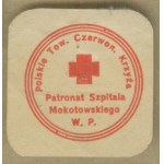 13 Fundraising stamp—Polish Red Cross Society, under the patronage of the Mokotów Military Hospital, red-and-white print,