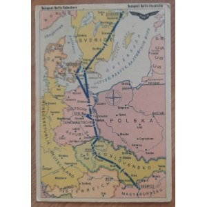 Europa Środkowa.Reklama węgierskich linii lotniczych Malew.